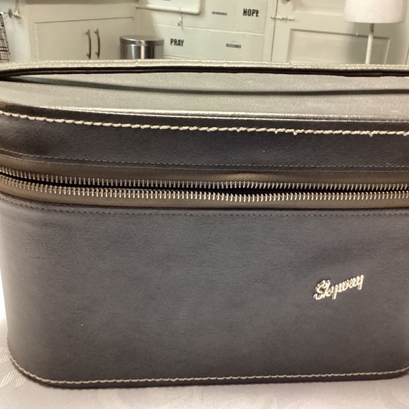 Vintage 50s 60s SKYWAY Luggage Train Cosmetic Case Mid Century Pinup Glam Travel - Picture 2 of 15